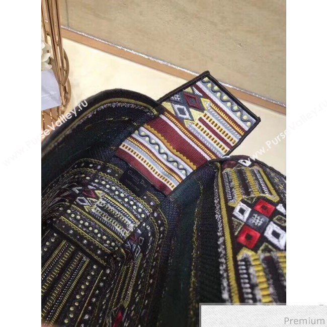 Dior Diorcamp Messenger Bag in Multicolored Embroidered Canvas Blue 2019 (JPH-9031839)