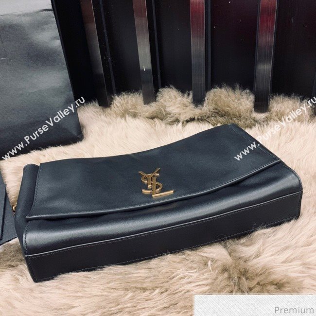 Saint Laurent Medium Reversible Kate in Suede and Smooth Leather 553804 Black 2019 (JUND-9031901)