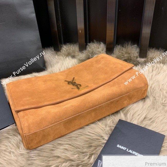 Saint Laurent Medium Reversible Kate in Suede and Smooth Leather 553804 Camel 2019 (JUND-9031902)