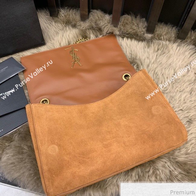 Saint Laurent Medium Reversible Kate in Suede and Smooth Leather 553804 Camel 2019 (JUND-9031902)