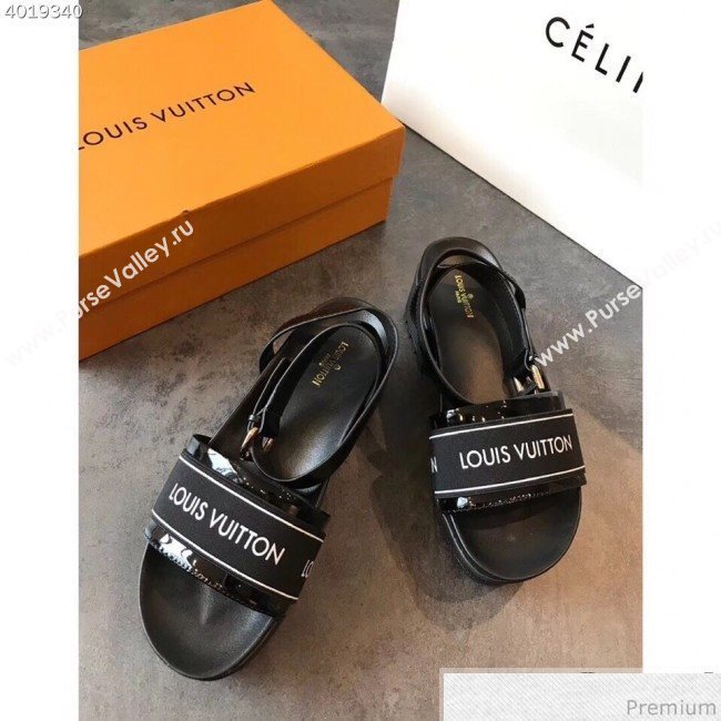 Louis Vuitton Laureate Platform Sandal Black/White 2019 (EM-9031908)