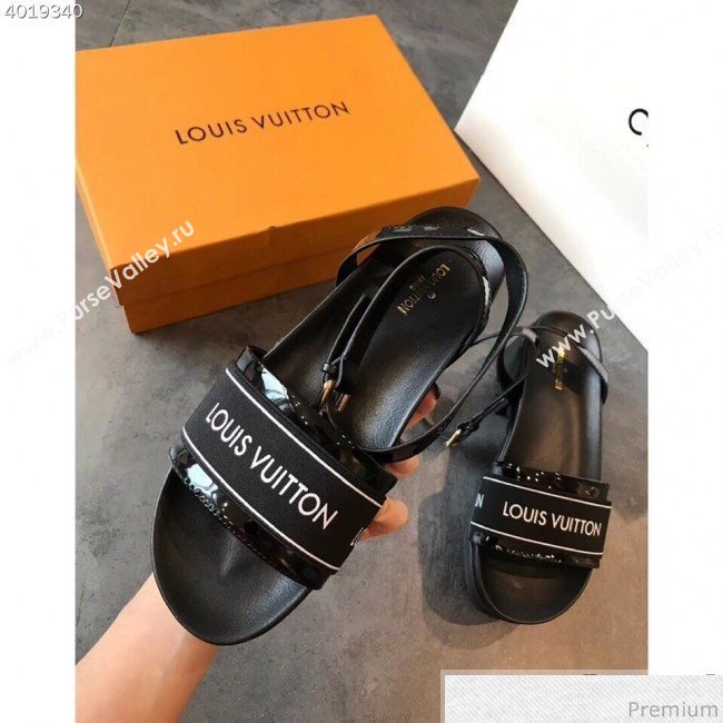 Louis Vuitton Laureate Platform Sandal Black/White 2019 (EM-9031908)