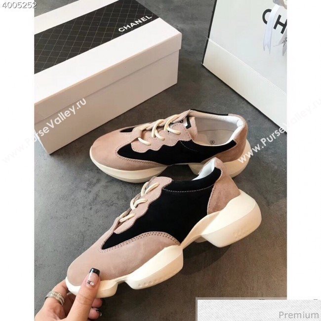 Chanel Pigskin Suede Sneaker Light Pink 2019 (EM-9031912)