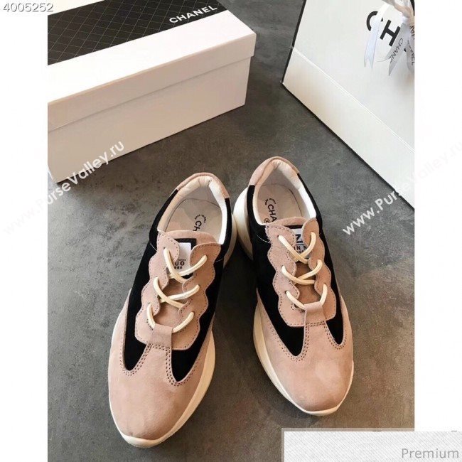 Chanel Pigskin Suede Sneaker Light Pink 2019 (EM-9031912)