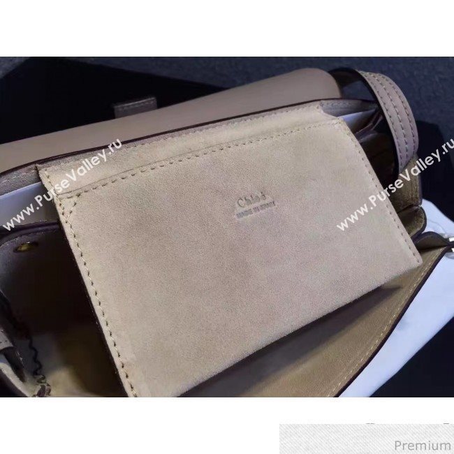 Chloe Small Suede/Smooth Calfskin Faye Bag Motty Grey 2016 (2A118-7010601)