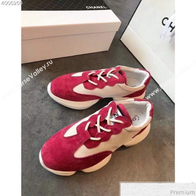 Chanel Pigskin Suede Sneaker Red 2019 (EM-9031914)