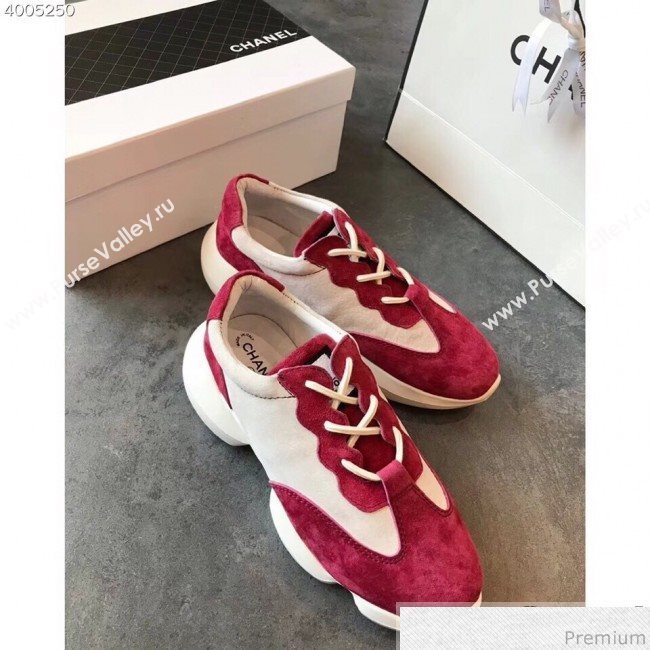 Chanel Pigskin Suede Sneaker Red 2019 (EM-9031914)