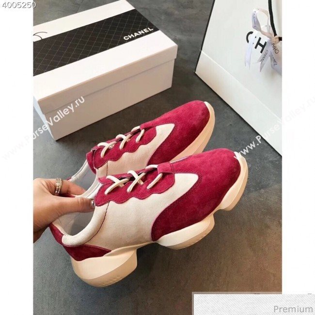 Chanel Pigskin Suede Sneaker Red 2019 (EM-9031914)