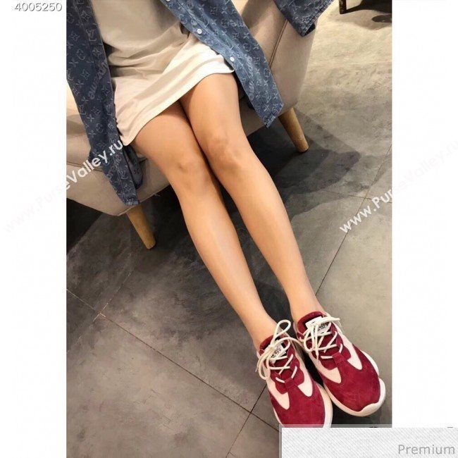 Chanel Pigskin Suede Sneaker Red 2019 (EM-9031914)
