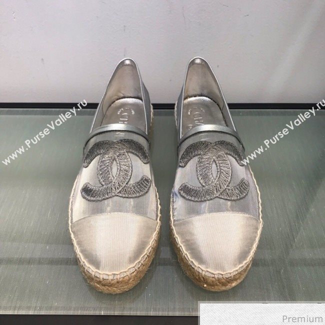 Chanel Mesh Espadrilles G34651 Silver 2019 (HANB-9031924)