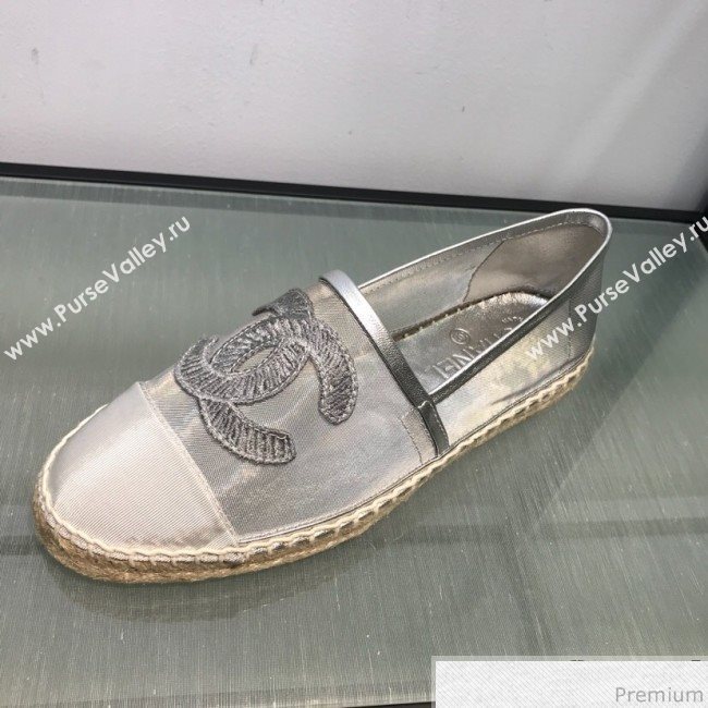 Chanel Mesh Espadrilles G34651 Silver 2019 (HANB-9031924)