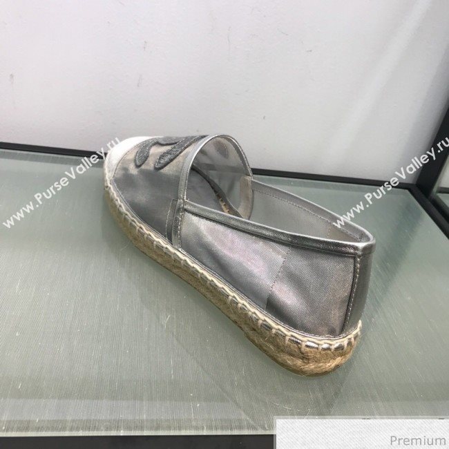 Chanel Mesh Espadrilles G34651 Silver 2019 (HANB-9031924)