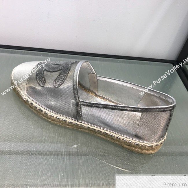 Chanel Mesh Espadrilles G34651 Silver 2019 (HANB-9031924)