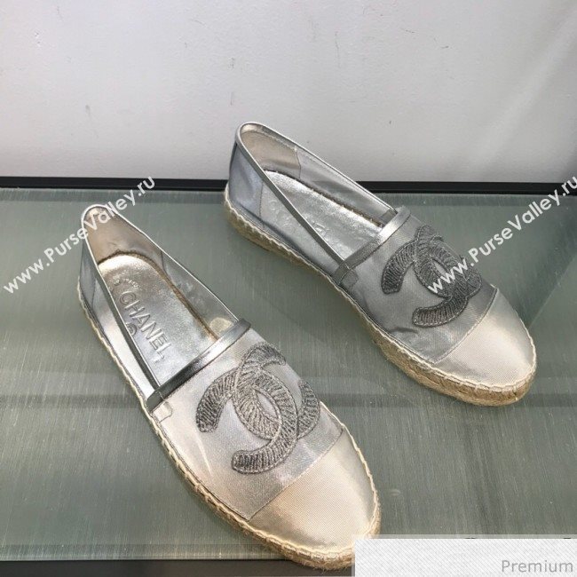 Chanel Mesh Espadrilles G34651 Silver 2019 (HANB-9031924)