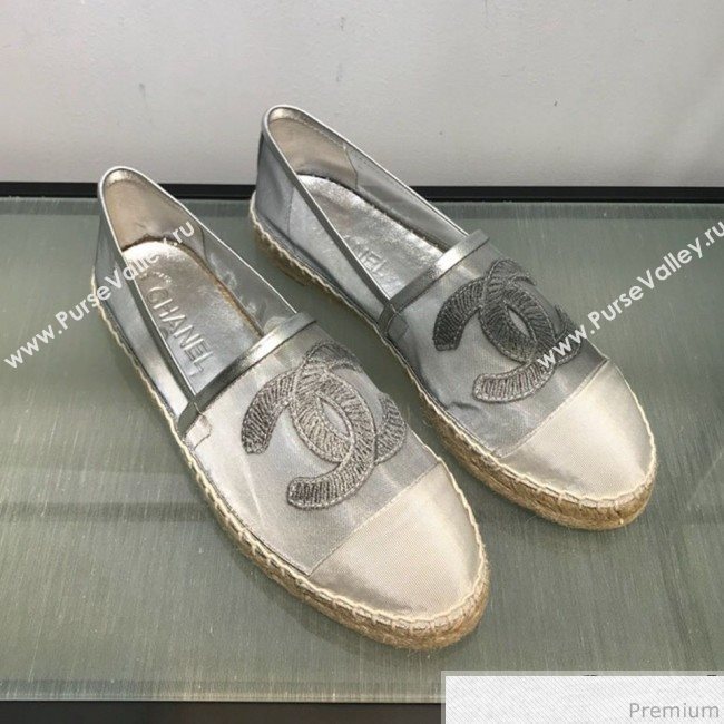 Chanel Mesh Espadrilles G34651 Silver 2019 (HANB-9031924)