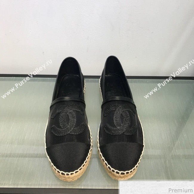 Chanel Mesh Espadrilles G34651 Black 2019 (HANB-9031923)