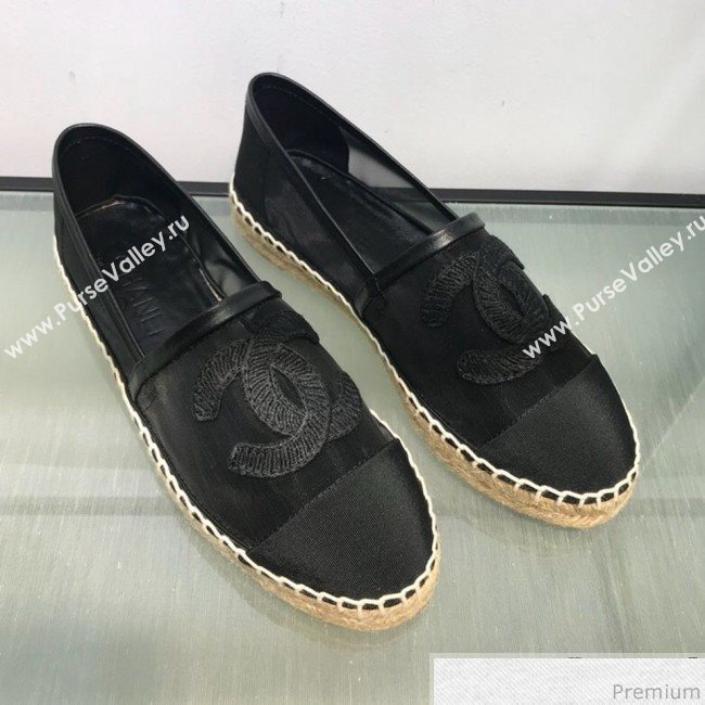 Chanel Mesh Espadrilles G34651 Black 2019 (HANB-9031923)