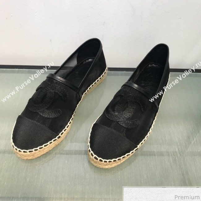 Chanel Mesh Espadrilles G34651 Black 2019 (HANB-9031923)