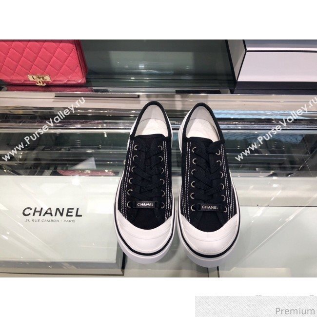 Chanel Fabric Sneaker G34760 Black 2019 (XO-9031928)