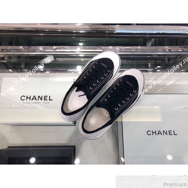 Chanel Fabric Sneaker G34760 Black 2019 (XO-9031928)