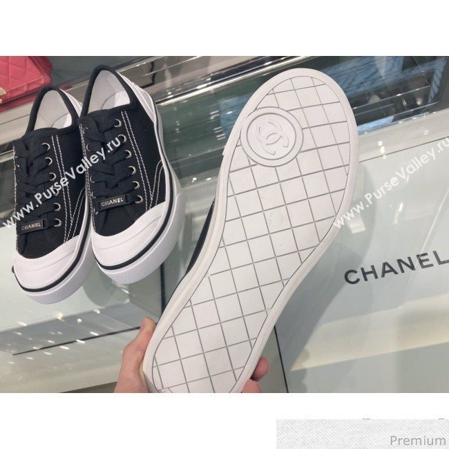 Chanel Fabric Sneaker G34760 Black 2019 (XO-9031928)