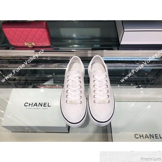 Chanel Fabric Sneaker G34760 White 2019 (XO-9031927)