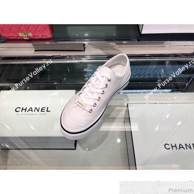 Chanel Fabric Sneaker G34760 White 2019 (XO-9031927)