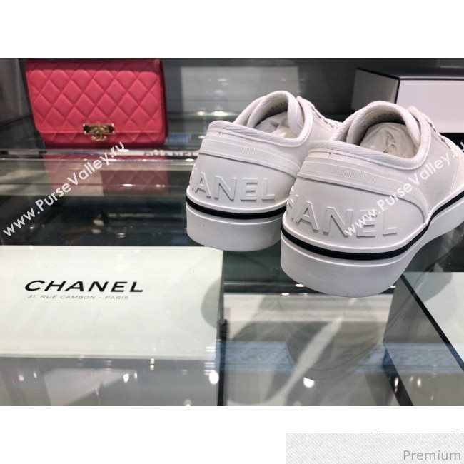 Chanel Fabric Sneaker G34760 White 2019 (XO-9031927)