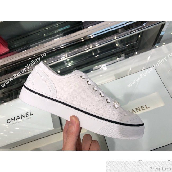 Chanel Fabric Sneaker G34760 White 2019 (XO-9031927)