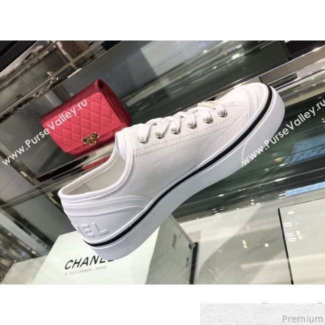 Chanel Fabric Sneaker G34760 White 2019 (XO-9031927)