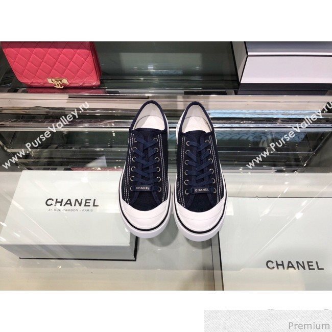 Chanel Fabric Sneaker G34760 Blue 2019 (XO-9031929)