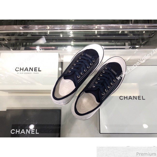 Chanel Fabric Sneaker G34760 Blue 2019 (XO-9031929)