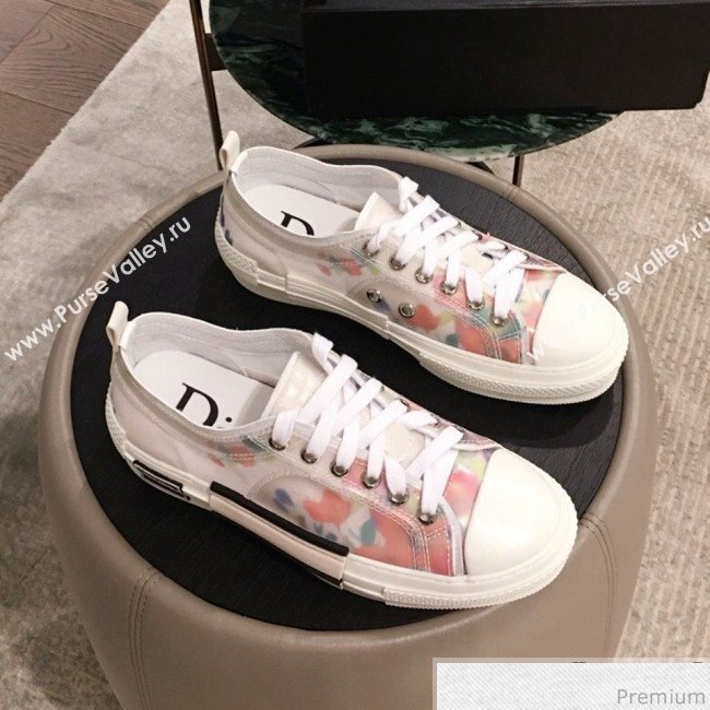 Dior x Kaws Floral Low-top Sneakers White/Pink 2019(For Women and Men) (KL-9031939)