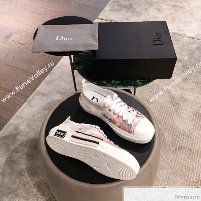 Dior x Kaws Floral Low-top Sneakers White/Pink 2019(For Women and Men) (KL-9031939)