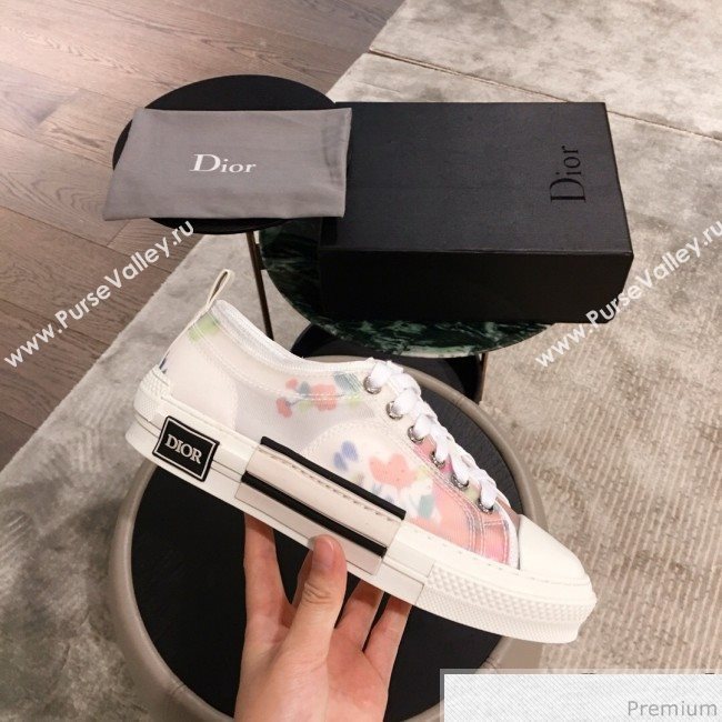 Dior x Kaws Floral Low-top Sneakers White/Pink 2019(For Women and Men) (KL-9031939)
