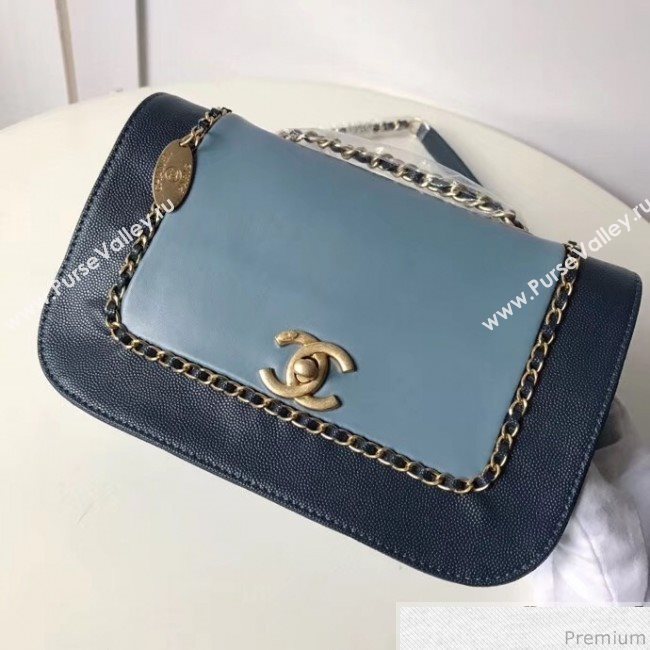 Chanel Chain Flap Bag AS0371 Blue/Dark Blue 2019 (XXY-9031816)
