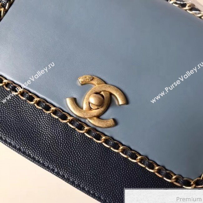 Chanel Chain Flap Bag AS0371 Blue/Dark Blue 2019 (XXY-9031816)