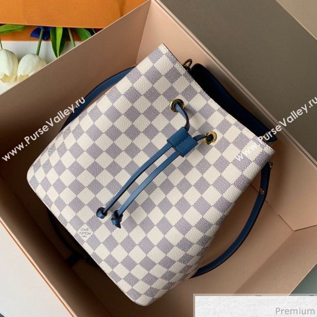 Louis Vuitton Noe Bucket Bag in Damier Azur Canvas N40153 Blue 2019 (KD-9031817)