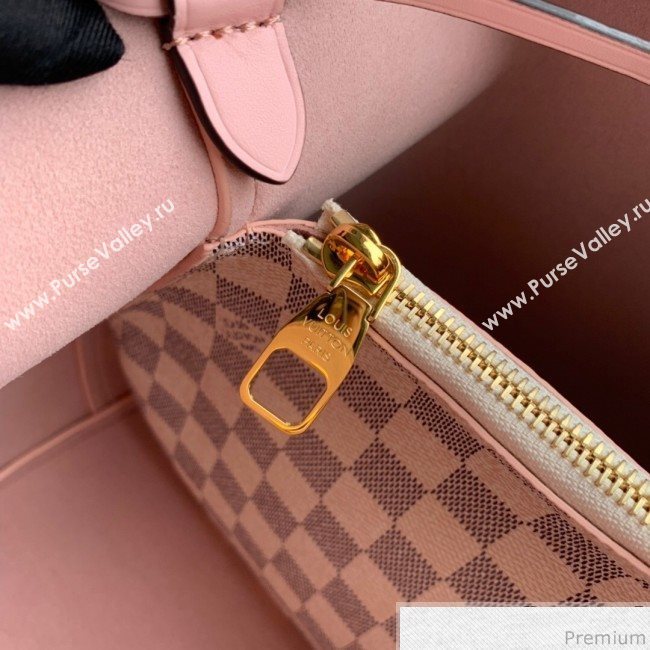 Louis Vuitton Noe Bucket Bag in Damier Azur Canvas N40152 Pink 2019 (KD-9031818)