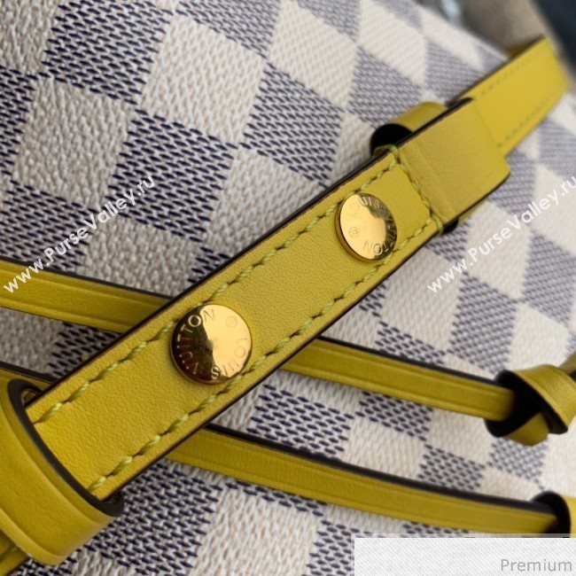 Louis Vuitton Noe Bucket Bag in Damier Azur Canvas N40151 Yellow 2019 (KD-9031819)