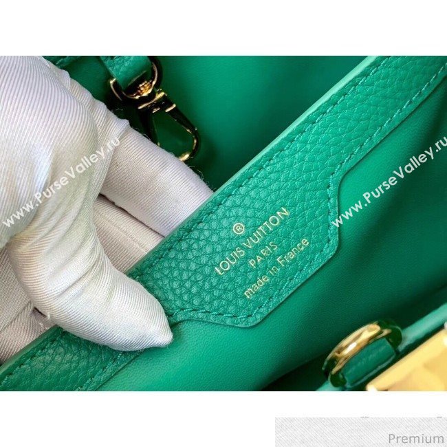 Louis Vuitton Capucines BB Python Top Handle Bag N95384 Green/Grey 2019 (LVSJ-9031825)