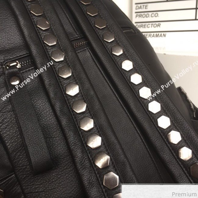Givenchy Hexagon Studs Side Soft Leather Black/Silver (XYD-9031829)