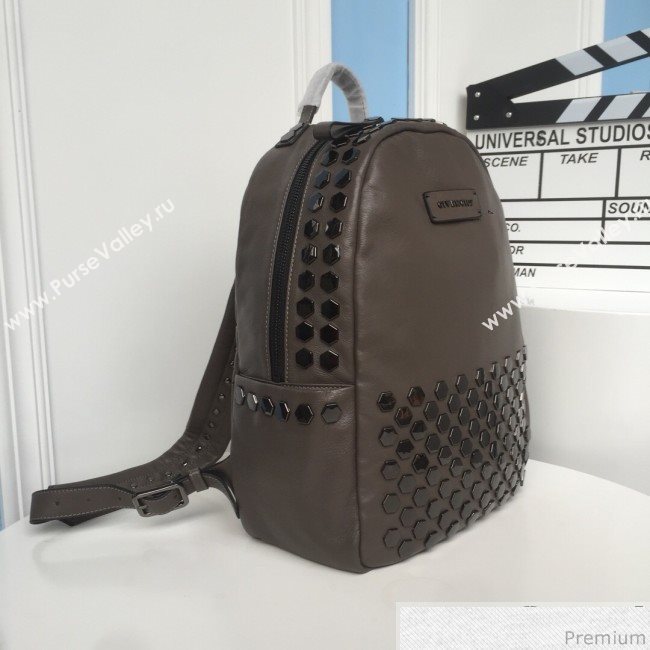 Givenchy Hexagon Studs Front Soft Leather Kaki Grey (XYD-9031832)