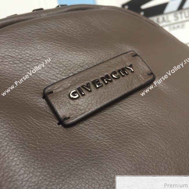 Givenchy Hexagon Studs Front Soft Leather Kaki Grey (XYD-9031832)