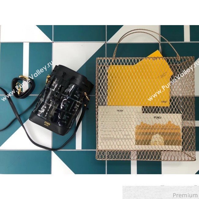 Fendi Mini PU Mon Tresor bucket Bag Black 2019 (AFEI-9031834)