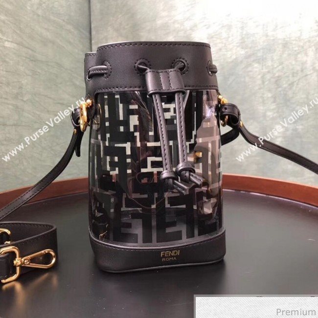 Fendi Mini PU Mon Tresor bucket Bag Black 2019 (AFEI-9031834)