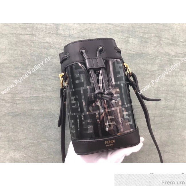 Fendi Mini PU Mon Tresor bucket Bag Black 2019 (AFEI-9031834)