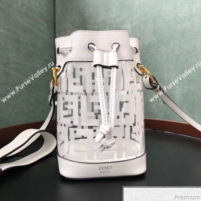 Fendi Mini PU Mon Tresor bucket Bag White 2019 (AFEI-9031835)