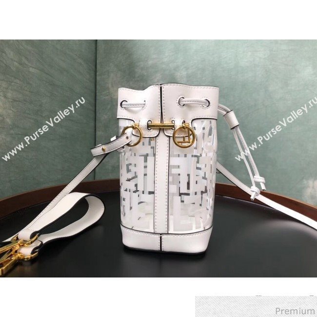 Fendi Mini PU Mon Tresor bucket Bag White 2019 (AFEI-9031835)