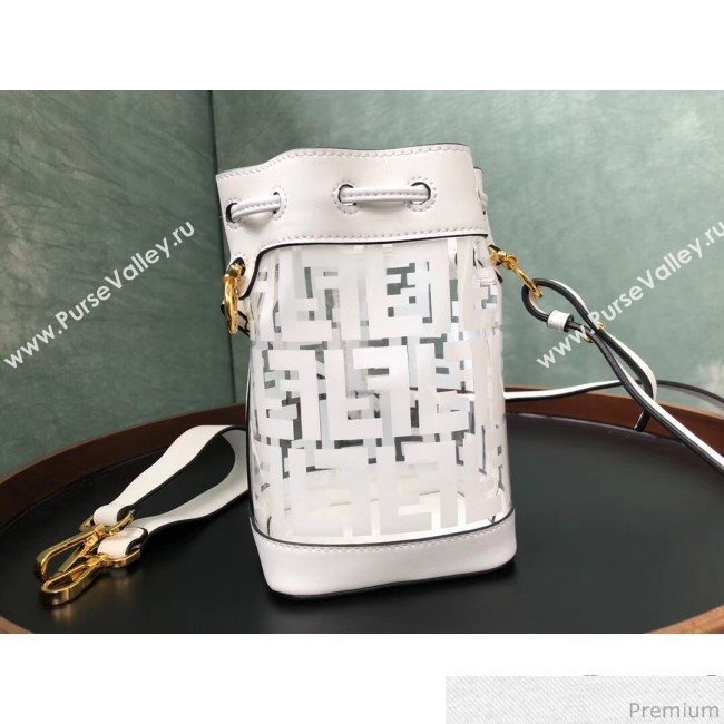 Fendi Mini PU Mon Tresor bucket Bag White 2019 (AFEI-9031835)